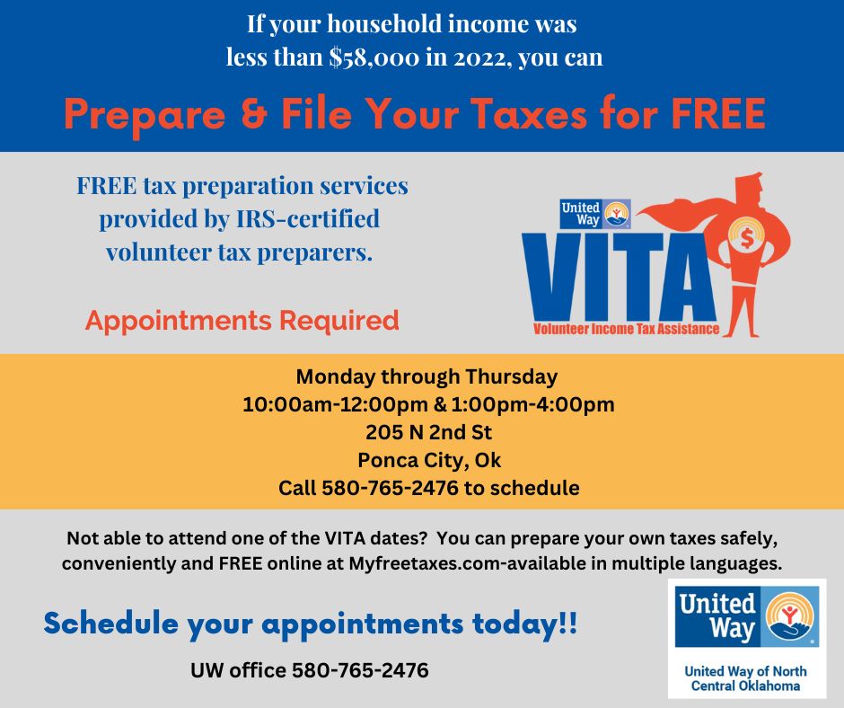 VITA- Volunteer Income Tax Assistance | United Way Of North Central ...